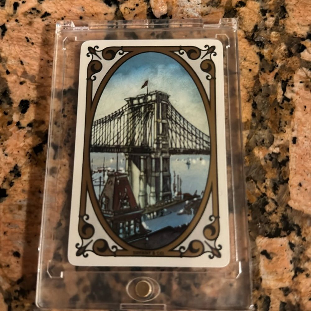 Tiffany & Co Vintage Brooklyn Bridge Four of Spades Playing Card